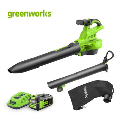 Greenworks Leaf Blower / Leaf Vacuum 40V Including Battery and Charger