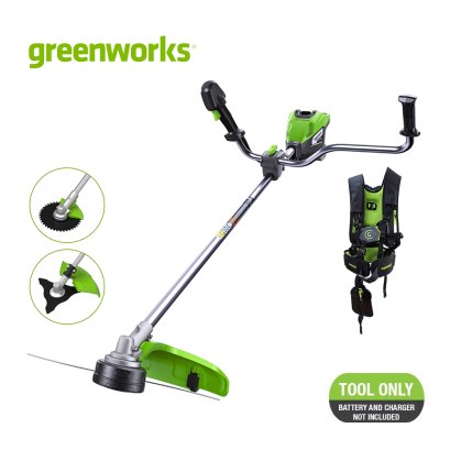 Greenworks เครื่องตัดหญ้าสะพายบ่า 82V (เฉพาะตัวเครื่อง)