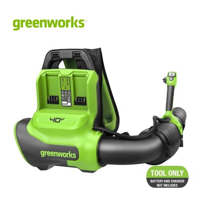 Greenworks เครื่องเป่าใบไม้สะพายหลังแบตเตอรี่ ขนาด 40V (เฉพาะตัวเครื่อง)