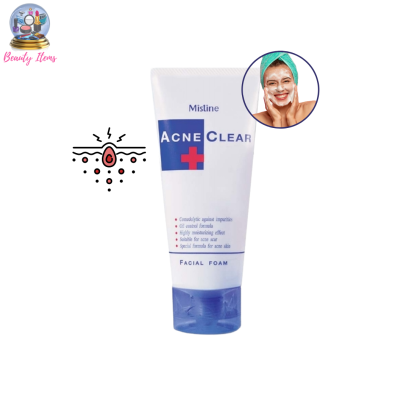 โฟมล้างหน้าสิว มิสทีน แอคเน่ เคลียร์ ขนาด 85 กรัม Mistine Acne Clear Facial Foam 85 g.