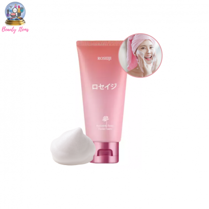 วิปโฟมล้างหน้าและเมคอัพ โรเซจิ ไฮเดรติ้ง โรส ขนาด 80 กรัม Roseiji Hydrating Rose Facial Foam 80 g.