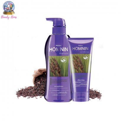 แชมพูและครีมนวดผม มิสทีน หอมนิล Mistine Homnin Shampoo and Conditioner