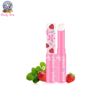 ลิปมันเปลี่ยนสี มิสทีน พิงค์ เมจิก ลิป พลัส วิตามิน อี - สตรอเบอร์รี่ Mistine Pink Magic Lip plus Vitamin E - Strawberry 1.7g.