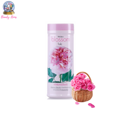 แป้งทาตัว มิสทีน บลอสซั่ม พิงค์ โรส 100 กรัม Mistine Blossom Talc Pink Rose 100 g.