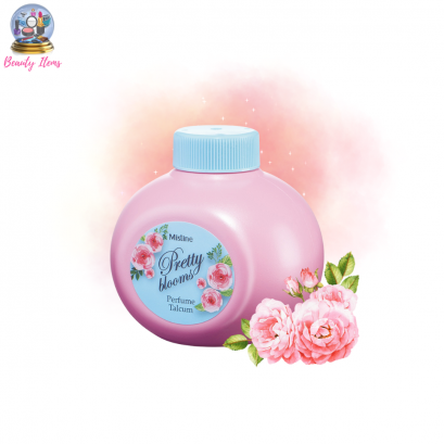 แป้งทาตัว แป้งหอม มิสทีน พริตตี้ บลูม เพอร์ฟูม ทัลคัม Mistine Pretty Blooms Perfume Talcum 100 g.