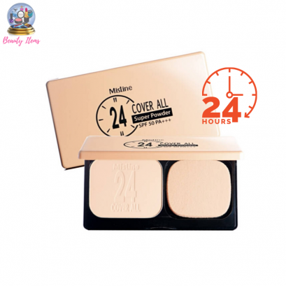 แป้งพัฟฟ์ มิสทีน 24 คัฟเวอร์ ออล ซุปเปอร์ พาวเดอร์ Mistine 24 Cover All Super Powder SPF 50 PA+++ 10 g.