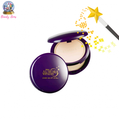 แป้งกันน้ำ มิสทีน ออโรร่า เว็ท แอนด์ ดราย พาวเดอร์ เค้ก SPF 30 PA++ Mistine Aurora Wet&Dry Powder Cake SPF 30 PA++