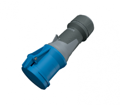 14102 : POWERPLUG 2P+E 63A230Vเมียกลางทาง(IP44)