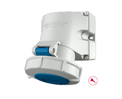 9151 : POWERPLUG 2P+E 32A230Vเมียติดผนัง(IP67)