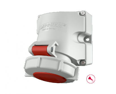 9122 : POWERPLUG 3P+E 16A400Vเมียติดผนัง(IP67)