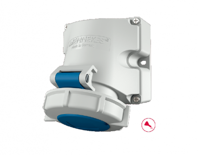 9105 : POWERPLUG 2P+E 16A230Vเมียติดผนัง