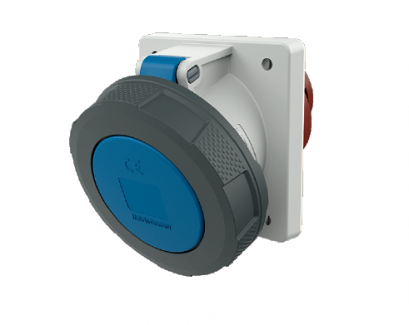 2180A : POWERPLUG 2P+E 63A230Vเมียฝังเฉียง(IP67)