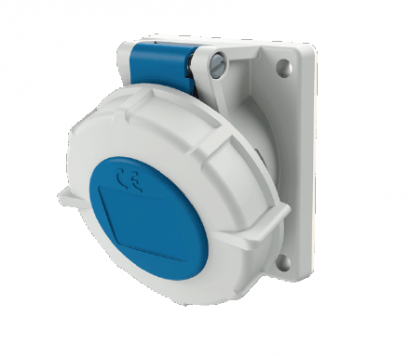 1701 : POWERPLUG 2P+E 16A230Vเมียฝังเฉียง(IP67)