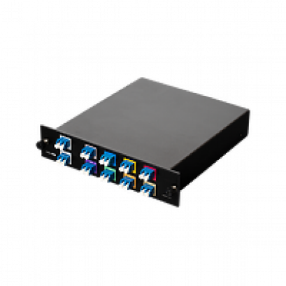 CWDM-MUX8A : A passive MUX/DEMUX unit that allows the combining of up to eight fiber links into one. And you can split it up again later! Upgraded version – featuring a handy EXP/1310 expansion port!