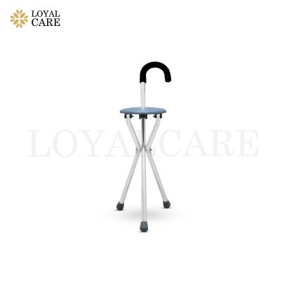 Aluminium Crutch Chair ไม้เท้าเก้าอี้อลูมิเนียม พับได้ นั่งได้