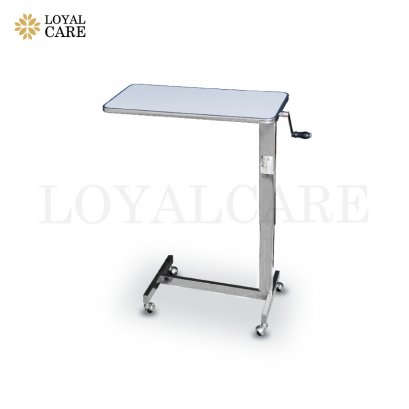 โต๊ะคร่อมเตียงสแตนเลส มือหมุน รับประกันสินค้า 1 ปี