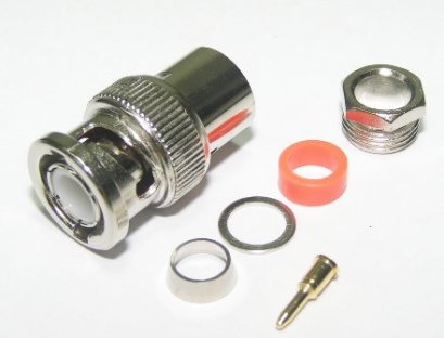 BNC male clamp RG58