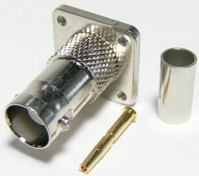 BNC female crimp RG58 panel