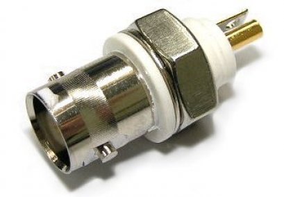 BNC female bulkhead Isolated