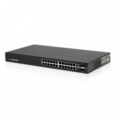 ES-24-Lite : EdgeSwitch 24 Lite - Efficient Layer 2/3 Switch with 24 GbE Ports, 2 SFP Ports