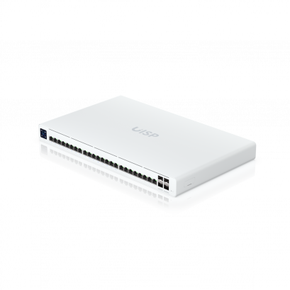 UISP-S-Pro : High-Power 220W PoE Switch with 24 GbE Ports, 4 SFP+ Ports, and Advanced Network Management Features