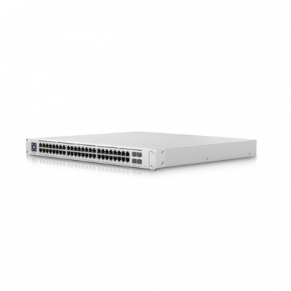 USW-Enterprise-48-PoE (720W) : Layer 3, PoE switch with (48) 2.5GbE, 802.3at PoE+ RJ45 ports and (4) 10G SFP+ ports