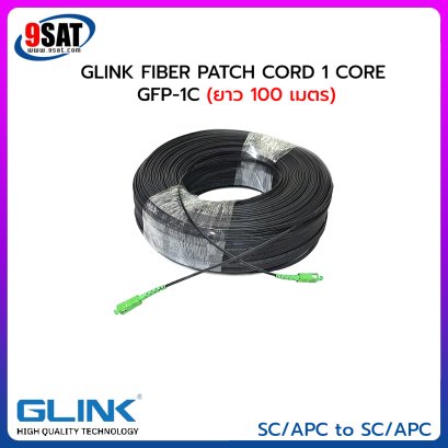 สายไฟเบอร์ออฟติก 1 CORE พร้อมเข้าหัว GLINK รุ่น GFP-1C 100M