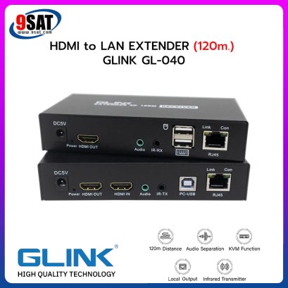 GLINK HDMI EXTENDER รุ่น GL-040 (4K+USB 120M Loop Out)