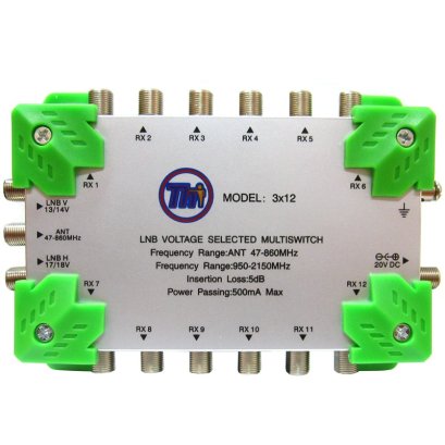 MULTI SWITCH 3X12 THAISAT + ADAPTOR 20V