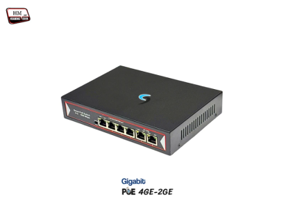 Gigabit PoE Switch 4 Port + 2 LAN GE Uplink (มีฟังก์ชั่น Isolation)