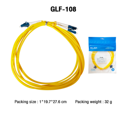 GLINK สาย FIBER OPTIC PATCH CORD (LC/UPC-LC/UPC) SM/DX/3.0 รุ่น GLF-108 (3m.)
