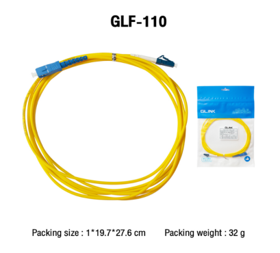 GLINK สาย FIBER OPTIC PATCH CORD (SC/UPC-LC/UPC) SM/SX/3.0 รุ่น GLF-110 (3m.)