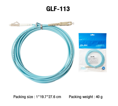 GLINK สาย FIBER OPTIC PATCH CORD (SC/UPC-LC/UPC) SX/MM/OM3 รุ่น GLF-113 (5m.)
