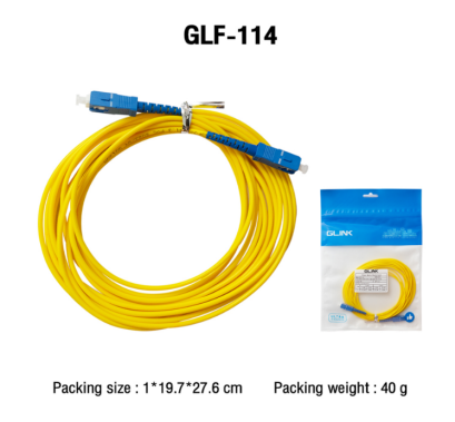 GLINK สาย FIBER OPTIC PATCH CORD (SC/UPC-SC/UPC) SM/SX/OS2 รุ่น GLF-114 (5m.)