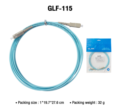 GLINK สาย FIBER OPTIC PATCH CORD (SC/UPC-SC/UPC) SX/MM/OM3 รุ่น GLF-115 (3m.)