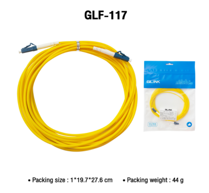 GLINK สาย FIBER OPTIC PATCH CORD (LC/UPC-LC/UPC) SM/SX/OS2 รุ่น GLF-117 (5m.)