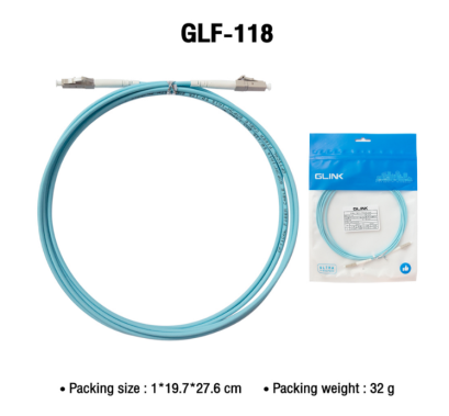 GLINK สาย FIBER OPTIC PATCH CORD (LC/UPC-LC/UPC) SX/MM/OM3 รุ่น GLF-118 (3m.)