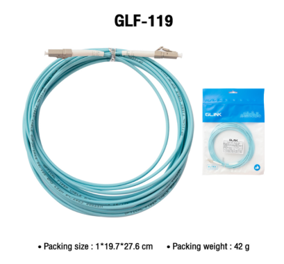 GLINK สาย FIBER OPTIC PATCH CORD (LC/UPC-LC/UPC) SX/MM/OM3 รุ่น GLF-119 (5m.)