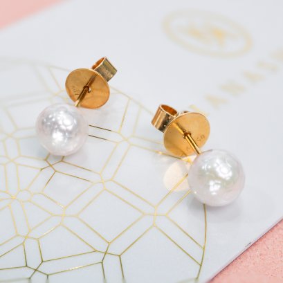 6.33 - 6.35 mm Akoya Hanashinju Pearl Stud Earrings