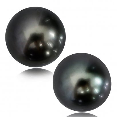 (GIA) 10.77 mm and 10.85 mm Pair Tahitian Pearl