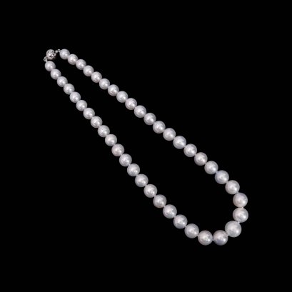 9.1 - 12.9 mm, White South Sea Pearl, Graduated Pearl Necklace