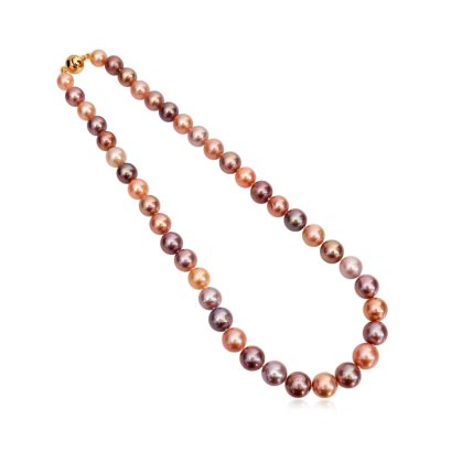 8.2 - 11.0 mm, Edison Pearl, Multicolor Graduated Pearl Necklace