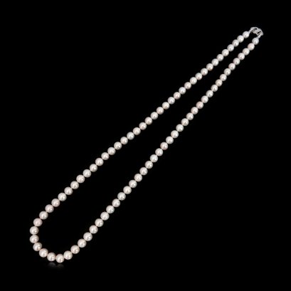 Approx. 9.0 - 11.0 mm, Edison Pearl, Graduated Pearl Rope Length Necklace