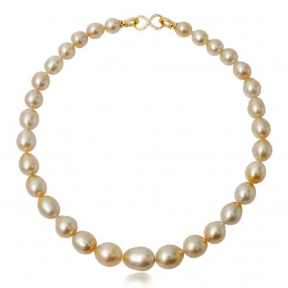 9.0 - 13.0 mm , South Sea Pearl , Graduated Necklace