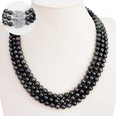 Approx. 7.0 - 7.9 mm,  Tahitian Pearl, Uniform Pearl Necklace
