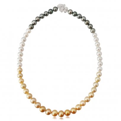 11.10 mm to 13.79 mm South Sea and Tahitian Pearl Shikisia Necklace