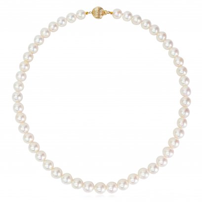 (GIA) 8.55 x 8.42 mm - 9.05 - 8.94 mm Akoya Pearl Uniform Necklace