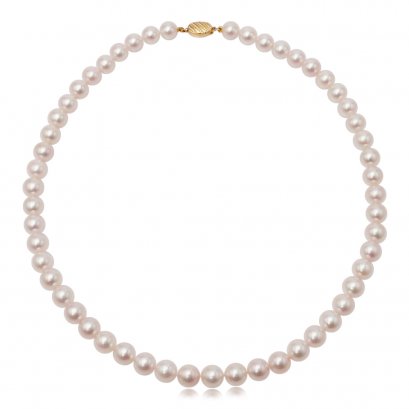 Approx. 7.5 - 8.0  mm , Akoya Pearl , Uniform Necklace