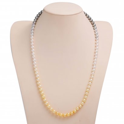 (PSL) 7.0 - 7.4 mm , Shikisai, Uniform Pearl Necklace