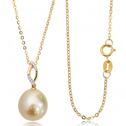 11.58 mm South Sea Pearl Pendant with Chain